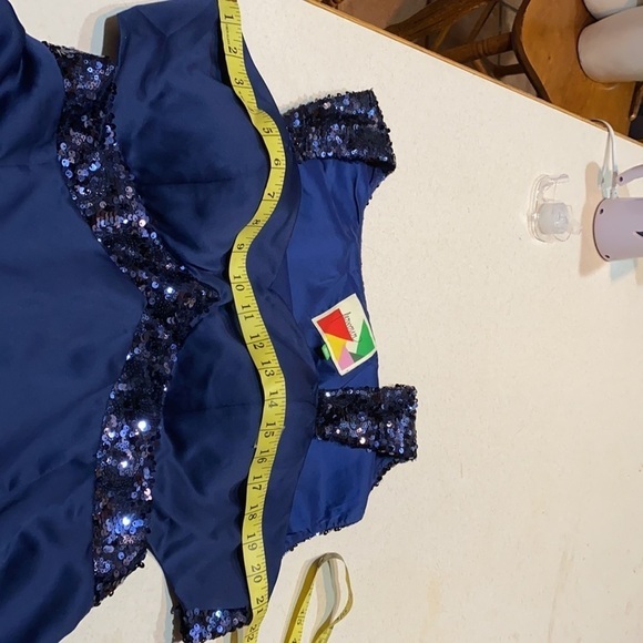 ModCloth Fervour Navy Gown Sequin Accent Size XL - Picture 13 of 15